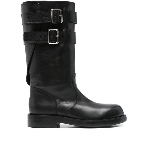 ANN DEMEULEMEESTER Shoes - ANN DEMEULEMEESTER Leather Buckle Boots Women BLACK